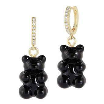 Sunkissed Sterling 14k Gold Over Cubic Zirconia Gummy Bear Earrings