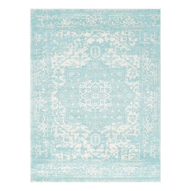 Unique Loom Medallion Richmond Rug, Blue, 8Ft Sq