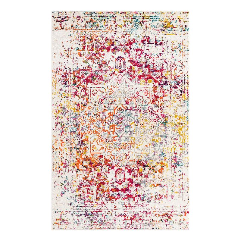 Unique Loom Medallion Richmond Rug, Beig/Green, 8Ft Rnd