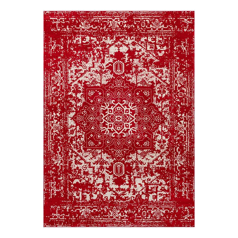 Unique Loom Medallion Richmond Rug, Red, 10X13 Ft