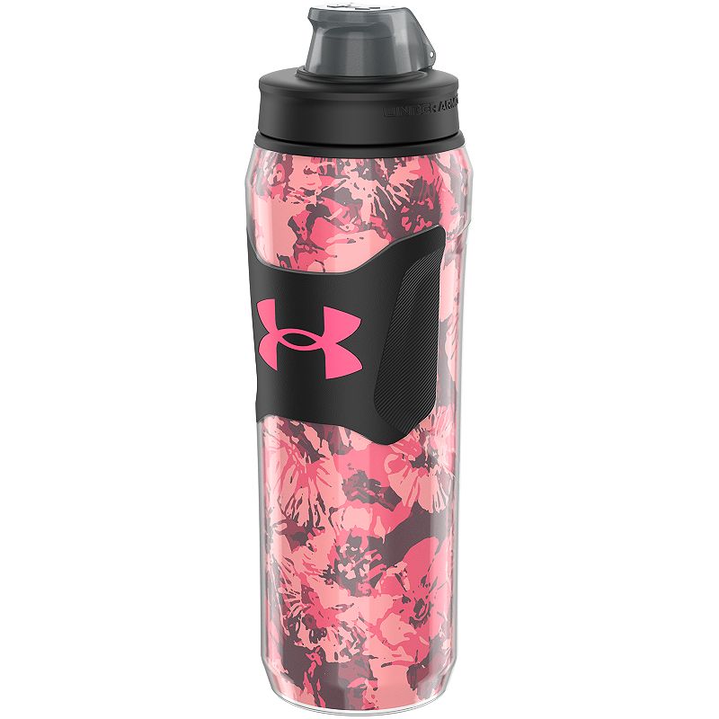 Under Armour Thermos 64 oz Water Bottle Canteen w/ Flip Top Lid Pink Gray