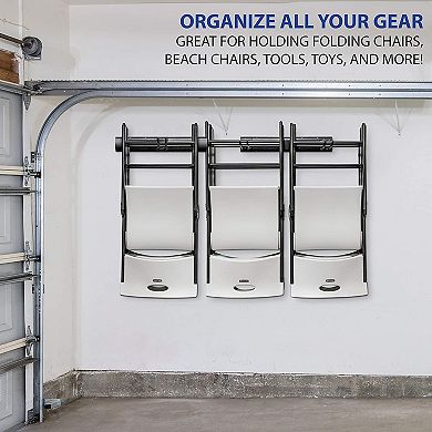 RaxGo Chair Storage Rack, Mounted Folding Chair Rack and Hanger System For Home