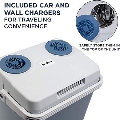 Ivation 25 L Electric Cooler & Warmer Mini Portable Car Fridge for Camping & Travel