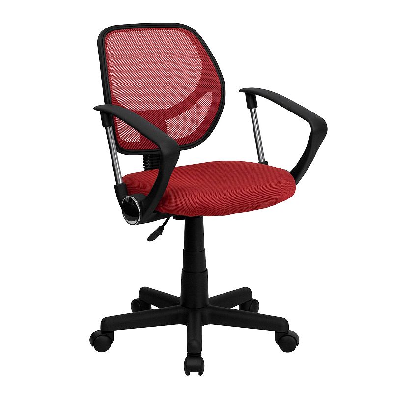 Flash Furniture Neri Low Back Swivel Office Chair, Red
