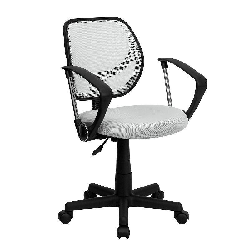 Flash Furniture Neri Low Back Swivel Office Chair, White