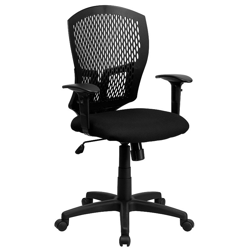 29946303 Flash Furniture Moss Swivel Office Chair, Black sku 29946303