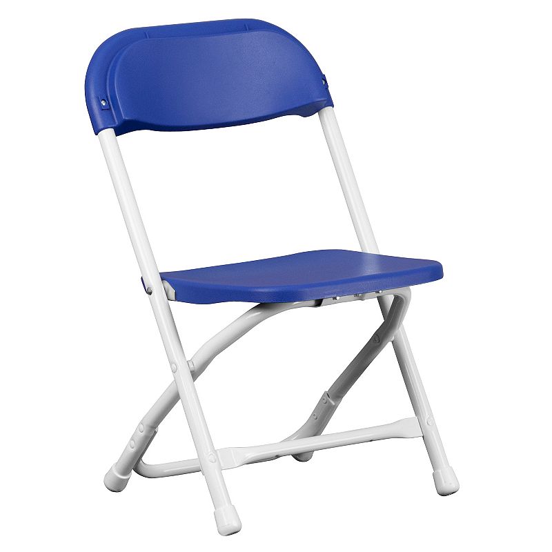 Flash Furniture Timmy Kids Plastic Folding Chair, Blue
