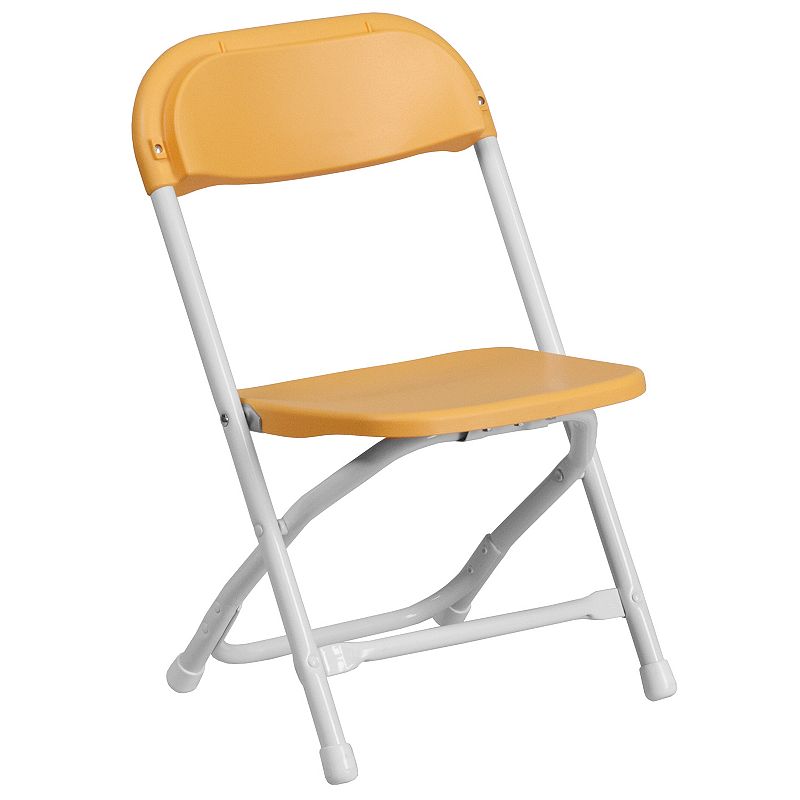 Flash Furniture Timmy Kids Plastic Folding Chair, Yellow