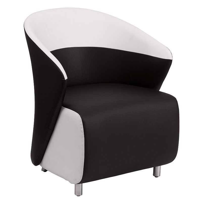 Flash Furniture Pasithea Curved Barrel Back Lounge Chair, Black