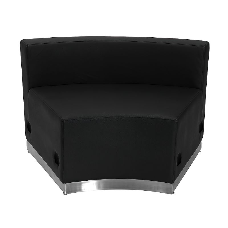 Flash Furniture Hercules Alon Series LeatherSoft Concave Chair, Black