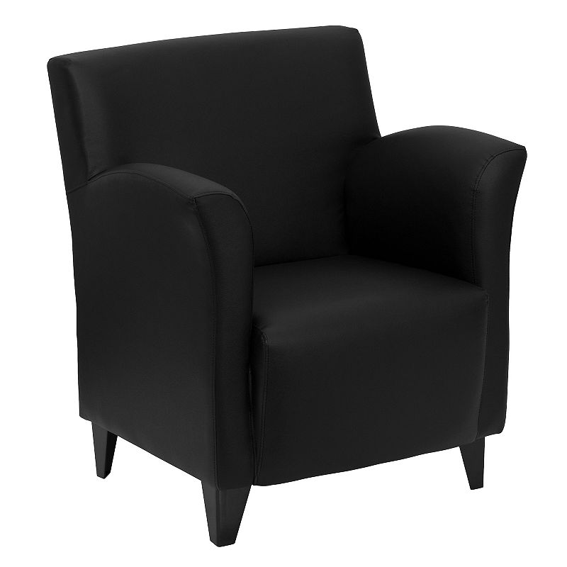 Flash Furniture Hercules Roman Series Faux Leather Lounge Chair, Black