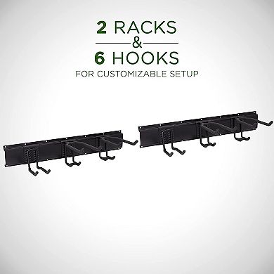 RightHand Garage Tool Storage Rack, 8 Piece Wall Mounted Garage Organizer