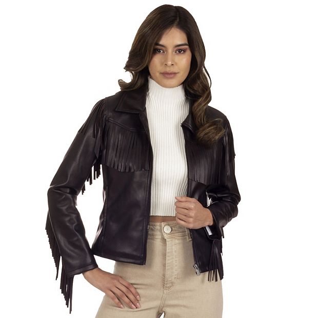 Kohls womens hot sale leather coats