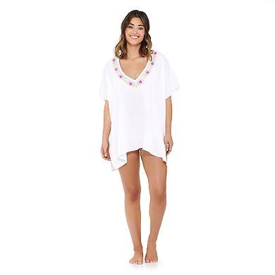 Women's Freshwater Embroidered Swim Cover-Up Tunic