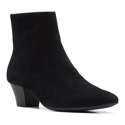 Clarks ladies suede ankle boots on sale