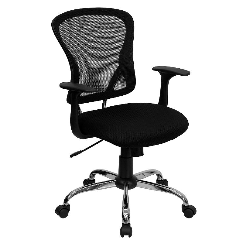 44154244 Flash Furniture Alfred Swivel Office Chair, Black sku 44154244