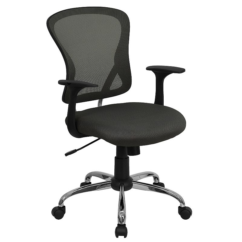 Flash Furniture Alfred Swivel Office Chair, Grey