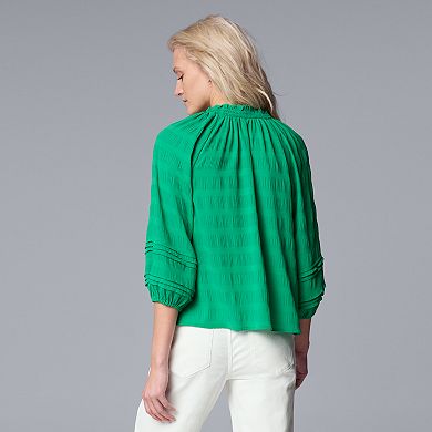 Women's Simply Vera Vera Wang Tie-Neck Blouse