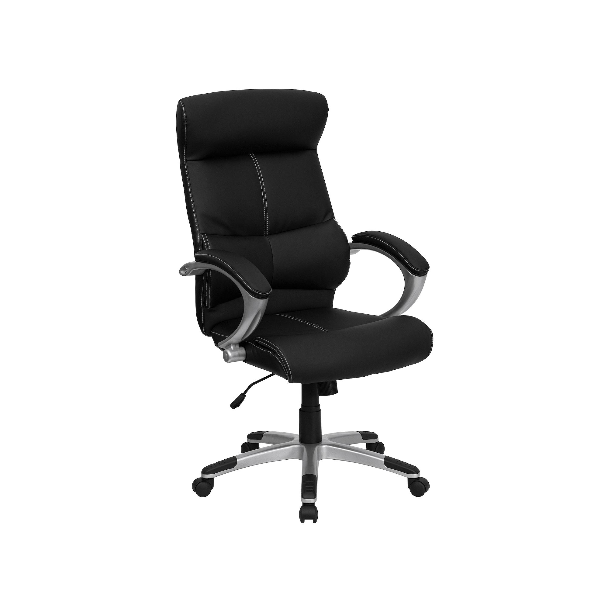 Flash Furniture Karen Faux Leather Swivel Office Chair, Black