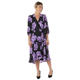 Women's Maison Tara Floral Box Print Midi Dress