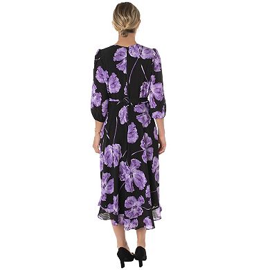 Women's Maison Tara Floral Box Print Midi Dress