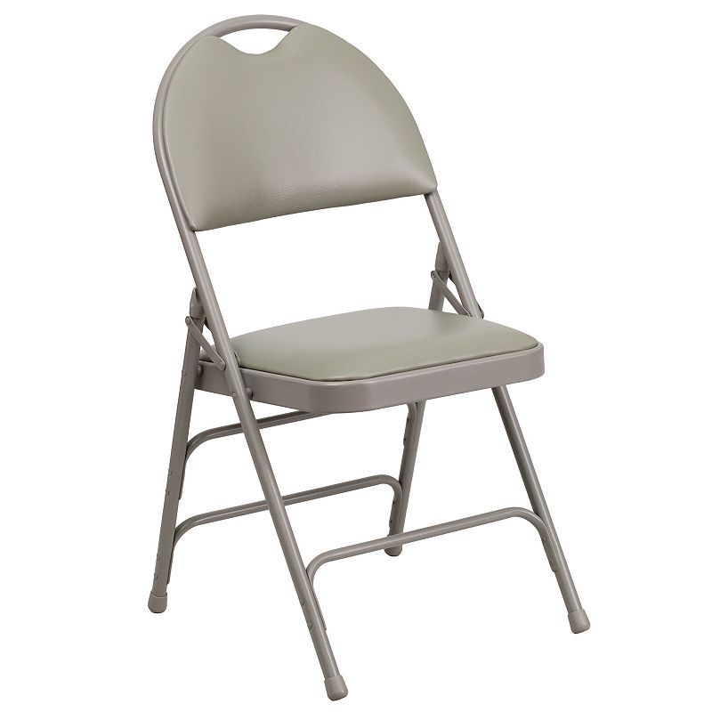 Flash Furniture Hercules Series Ultra-Premium Folding Chair, Grey