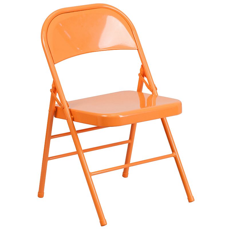 Flash Furniture Hercules Colorburst Series Folding Chair, Orange
