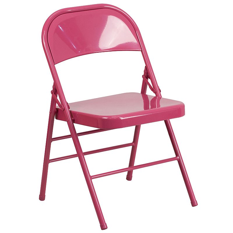 Flash Furniture Hercules Colorburst Series Folding Chair, Pink