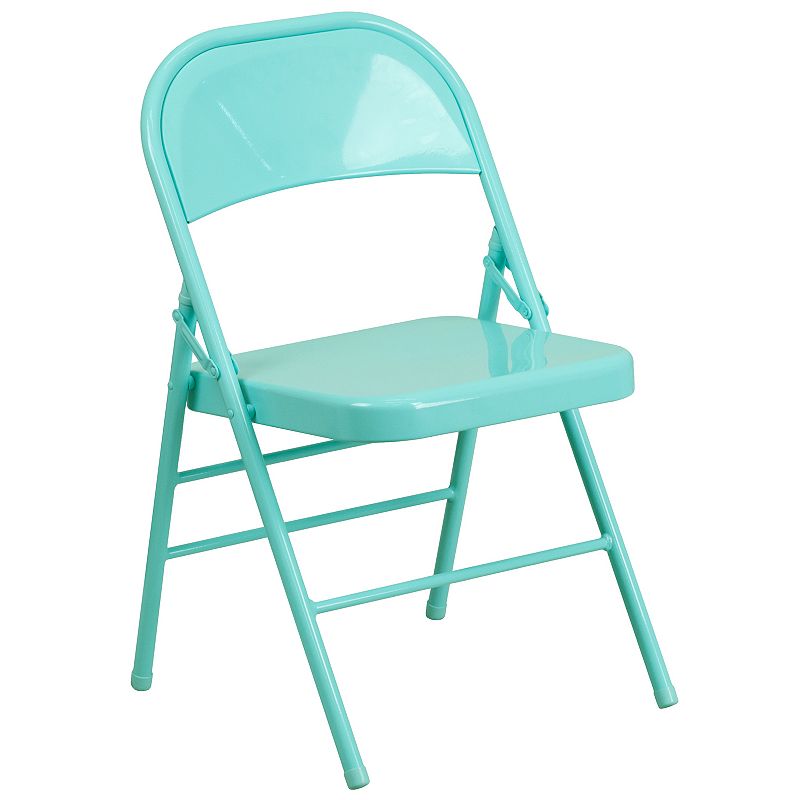 Flash Furniture Hercules Colorburst Series Folding Chair, Blue