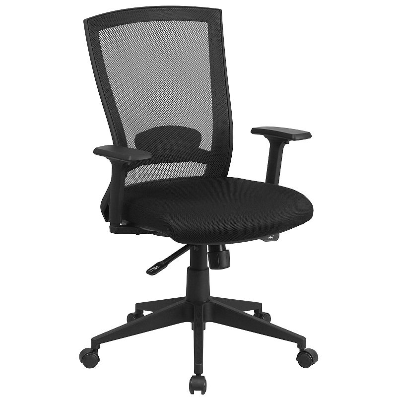 Flash Furniture Cleo Swivel Office Chair, Black