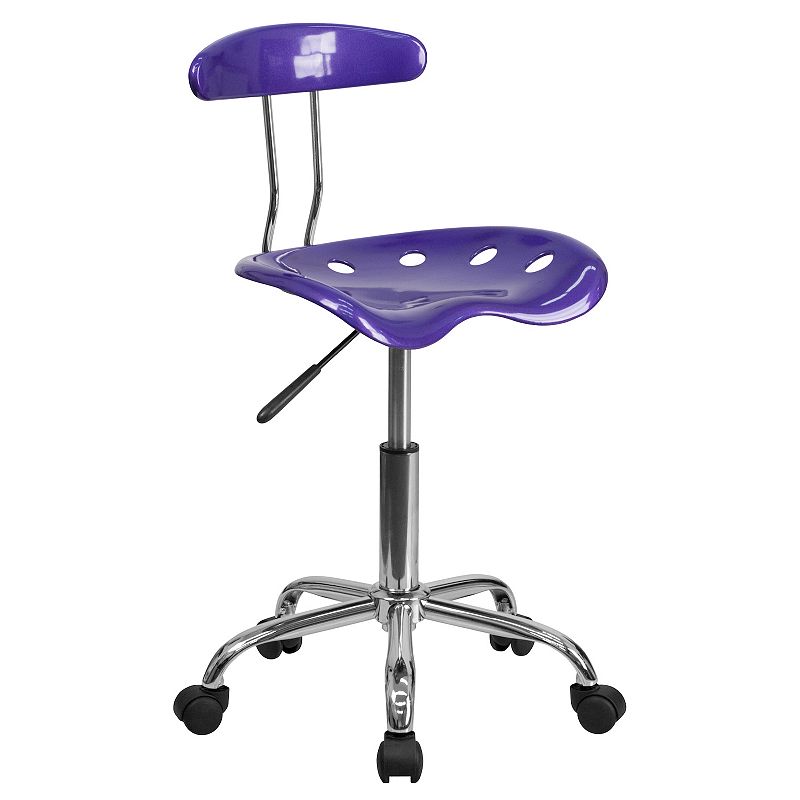 Flash Furniture Elliott Swivel Chair, Purple