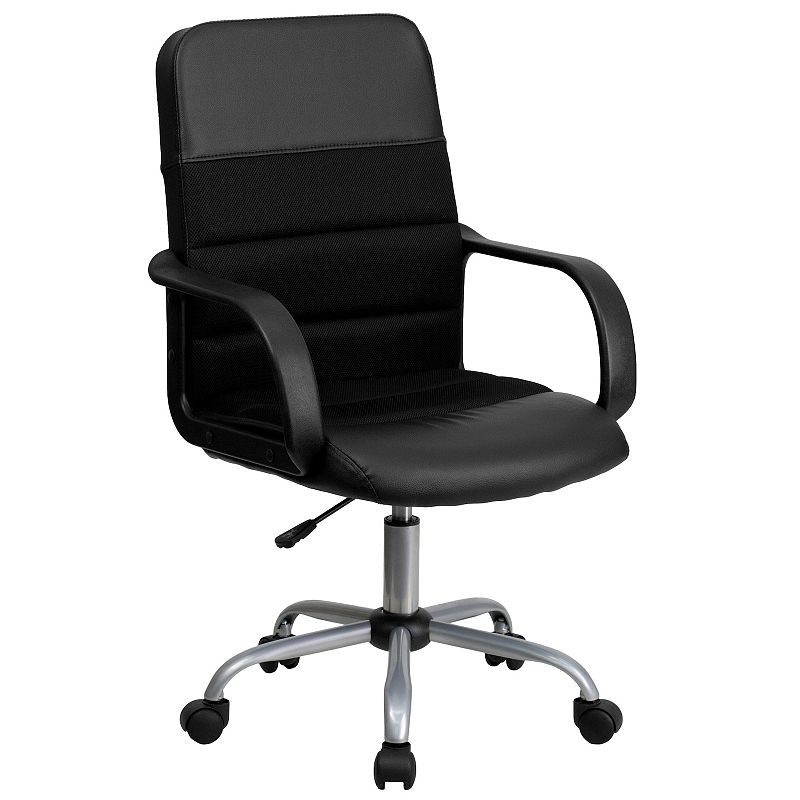 Flash Furniture Manor Faux Leather Office Chair, Black