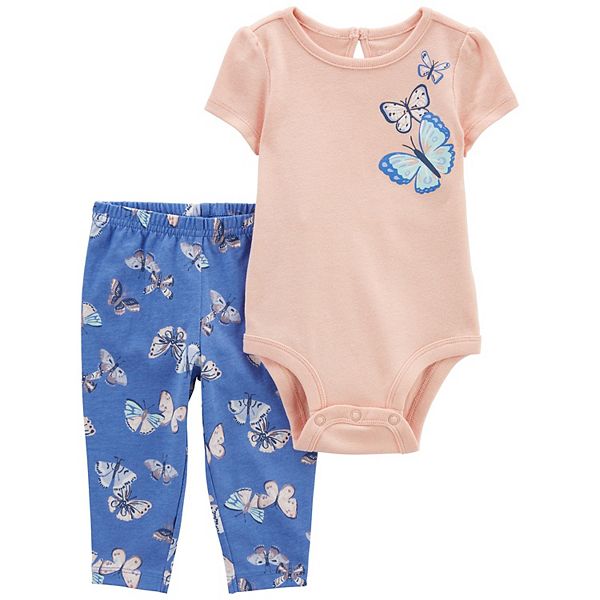 Baby Girl Carter's Butterfly Bodysuit & Pants Set