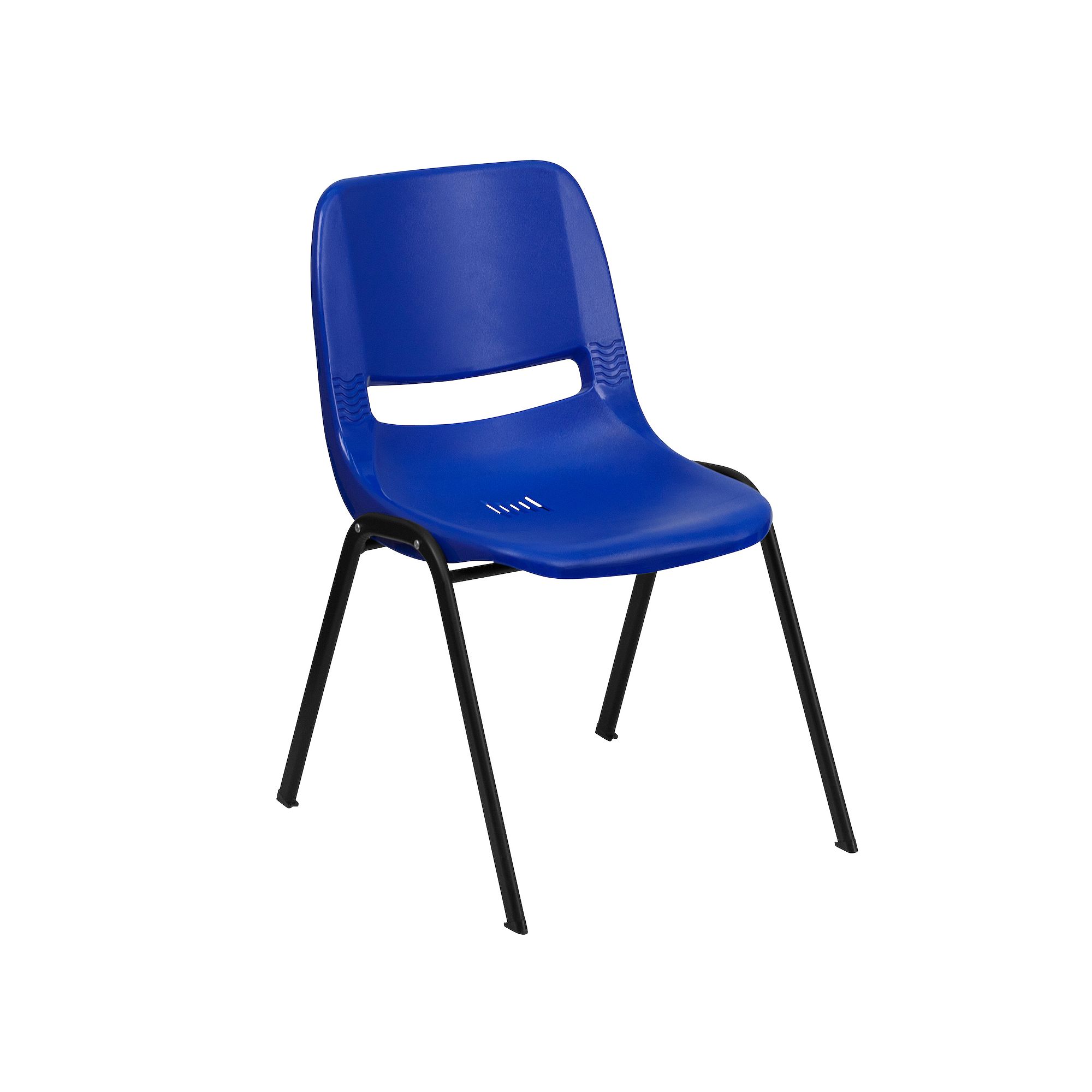 Flash Furniture Hercules Series 24.5-in. Kids Shell Stack Chair, Navy Plas
