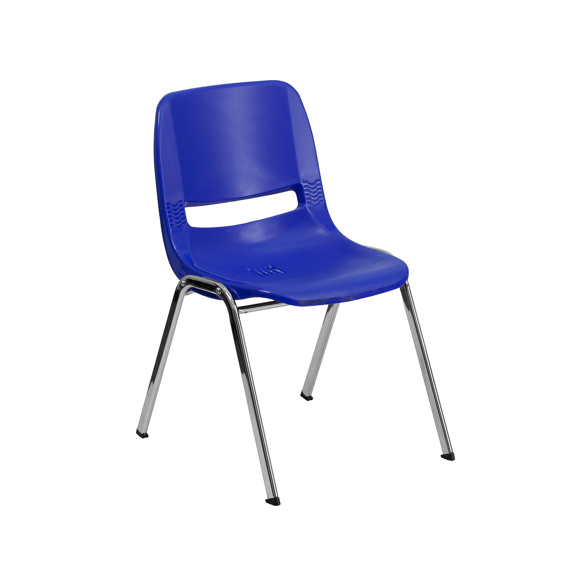 Flash Furniture Hercules Series 24.5-in. Kids Shell Stack Chair, Navy Plas