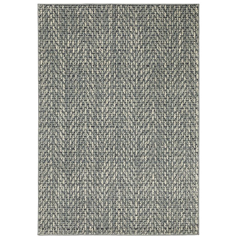 StyleHaven Salinas Industrial Tweed Area Rug, Blue, 5X7 Ft