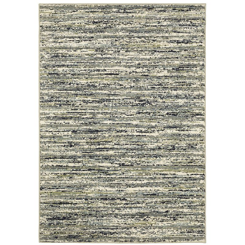StyleHaven Salinas Industrial Striped Area Rug, Blue, 5X7 Ft