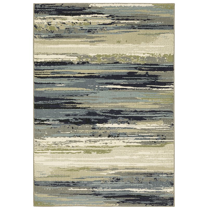 StyleHaven Salinas Modern Abstract Area Rug, Blue, 10X13 Ft