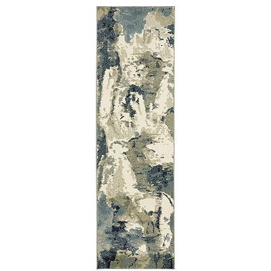 StyleHaven Salinas Contemporary Blue Abstract Area Rug