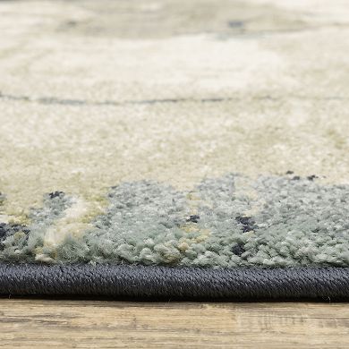 StyleHaven Salinas Contemporary Blue Abstract Area Rug