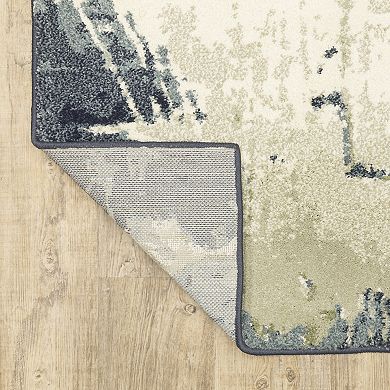 StyleHaven Salinas Contemporary Blue Abstract Area Rug