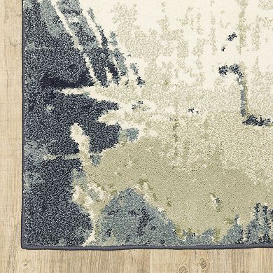 StyleHaven Salinas Contemporary Blue Abstract Area Rug