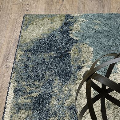 StyleHaven Salinas Contemporary Blue Abstract Area Rug