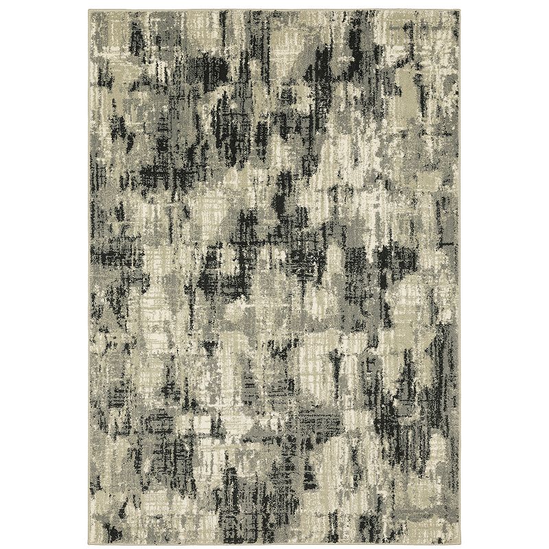 StyleHaven Salinas Contemporary Abstract Area Rug, Grey, 5X7 Ft