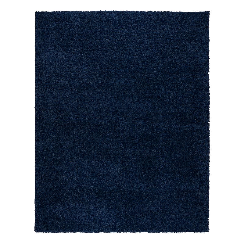 Gertmenian Anjou Solid Shag Rug, Blue, 9X13 Ft