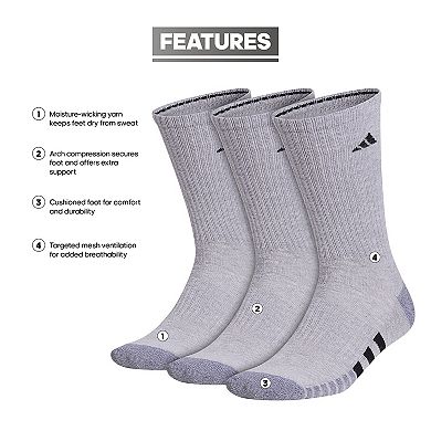 Men's adidas Cushioned 3.0 3-Pack Crew Socks