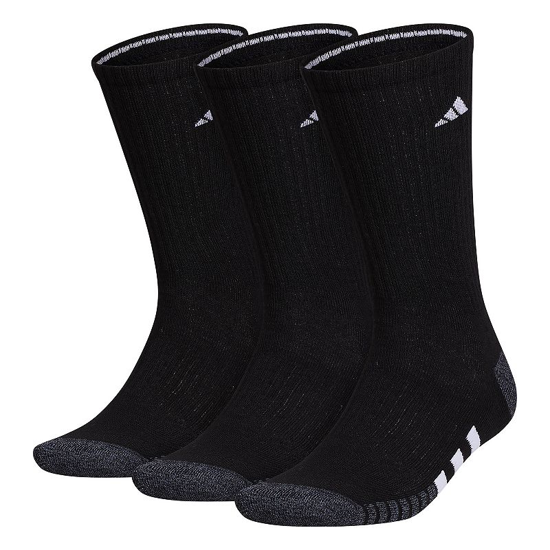 81909365 Mens adidas Cushioned 3.0 3-Pack Crew Socks, Size: sku 81909365