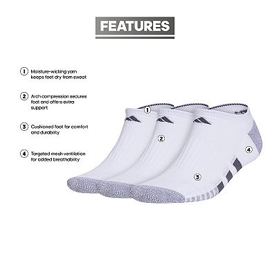 Big & Tall adidas 3-Pack Cushioned 3.0 No Show Socks