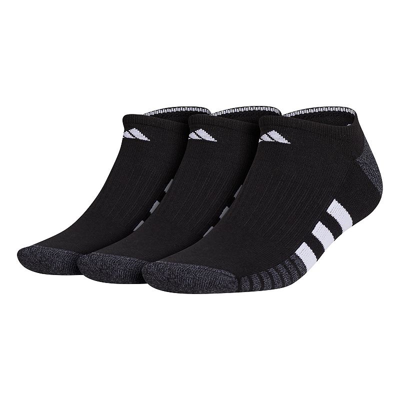 Men's adidas Cushioned 3.0 3-Pack No Show Socks, Size: 6-12, Black