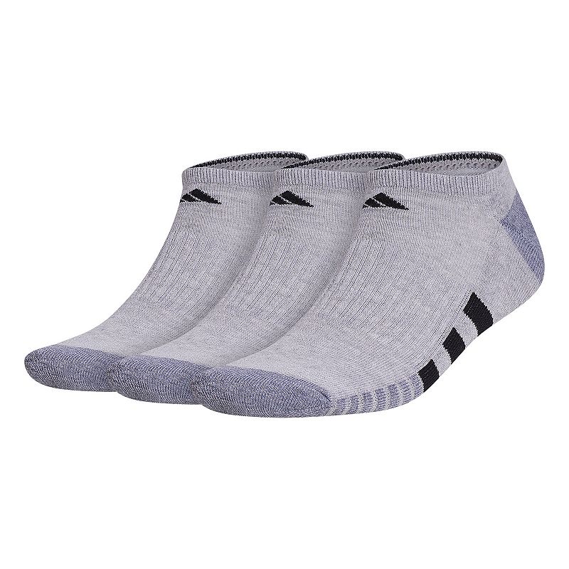 Mens adidas Cushioned 3.0 3-Pack Crew Socks, Size: 6-12, Light Grey